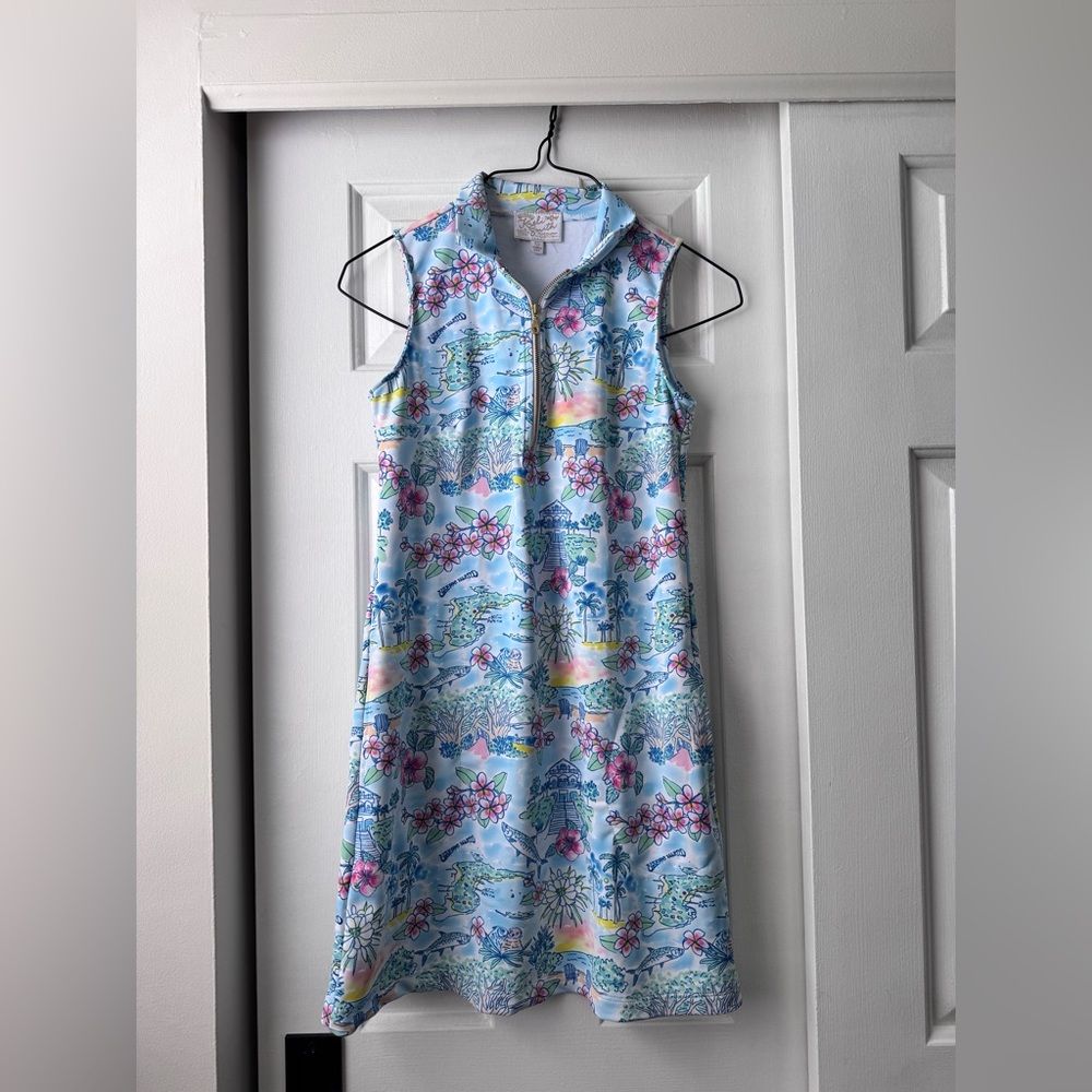 Smith & Quinn Pool Dress Blue and Pink Floral Zip Top